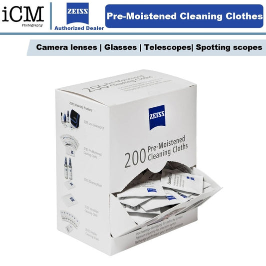 ZEISS Pre-Moistened Lens Cleaning Wipes (Box of 200)
