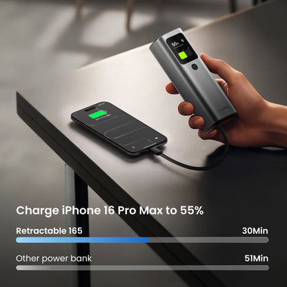 Sharge Retractable 165 Laptop Power Bank 20000mAh 165W Built in Cable