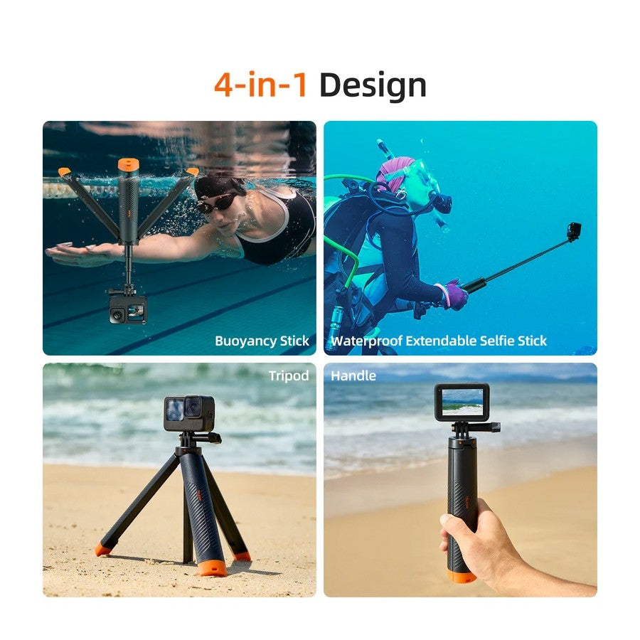 TELESIN Floating Tripod Selfie Stick Floaty bobber For DJI Insta360 GoPro Action Camera