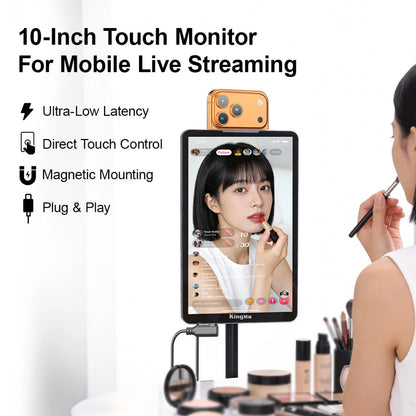 KingMa 10" Live Stream Touch Monitor for Mobile Phone Live Streaming