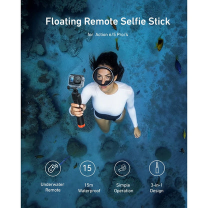 Telesin DJI Osmo Action 6 / 5 Pro / 4 Underwater Floating Remote Selfie Tripod Stick