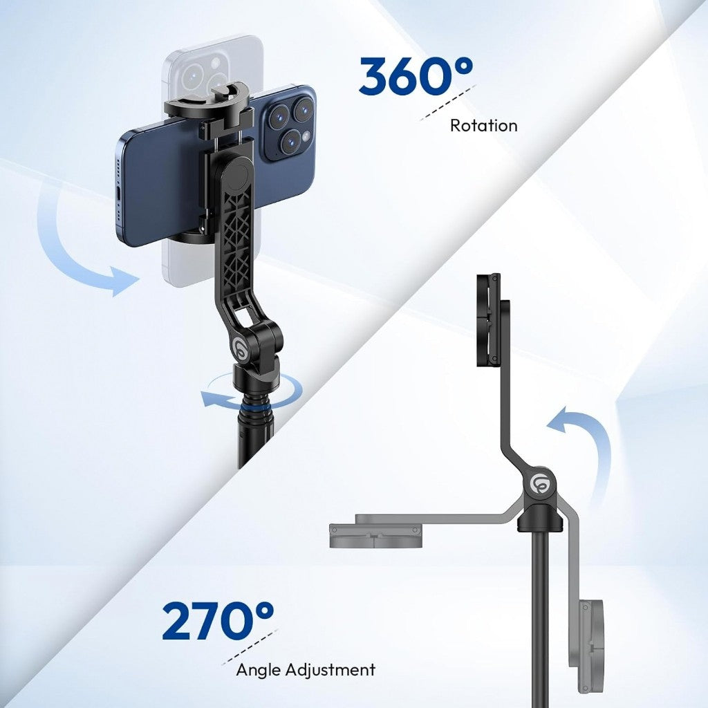 Ulanzi TT88 MagSafe Magnetic  Overhead Selfie Stick Tripod 1.44M Dual Cold Shoe