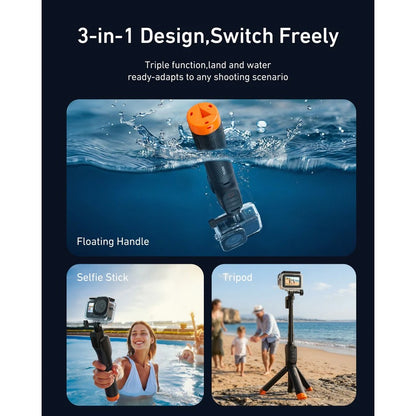 Telesin DJI Osmo Action 6 / 5 Pro / 4 Underwater Floating Remote Selfie Tripod Stick