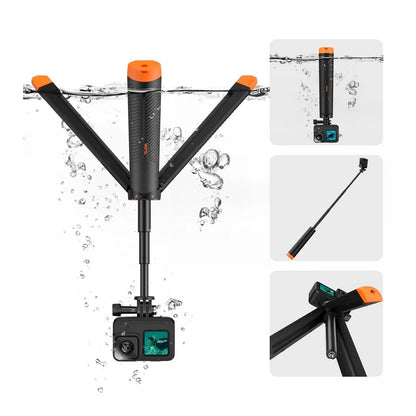 TELESIN Floating Tripod Selfie Stick Floaty bobber For DJI Insta360 GoPro Action Camera