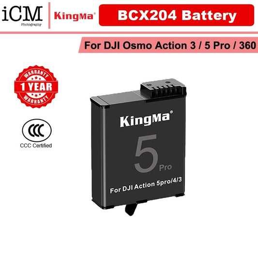 Kingma DJI OSMO Action 5 Pro Camera Battery BCX204 ( For DJI Osmo 360 / Action 5 Pro / 4 / 3 Camera)