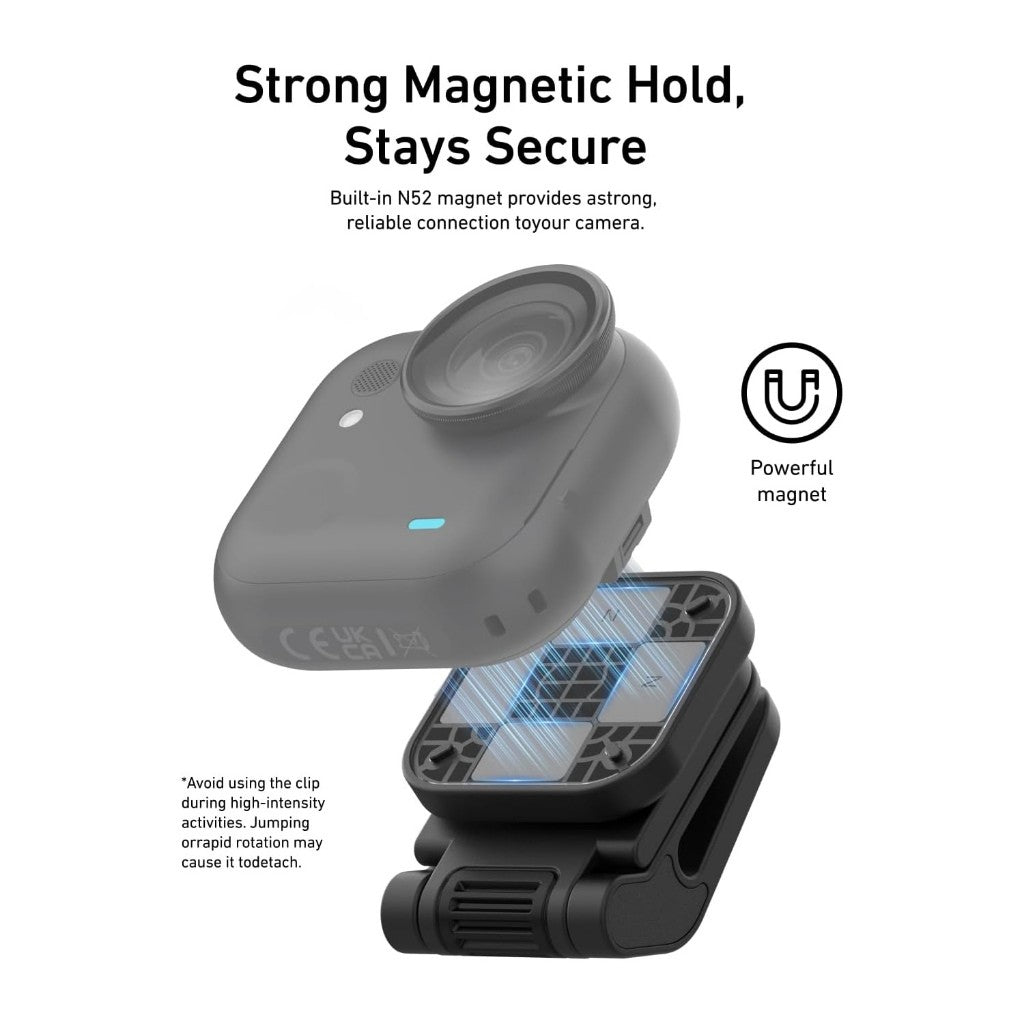 Telesin Insta360 Go ultra Magnetic Cap Clip Mount Pivot Clip