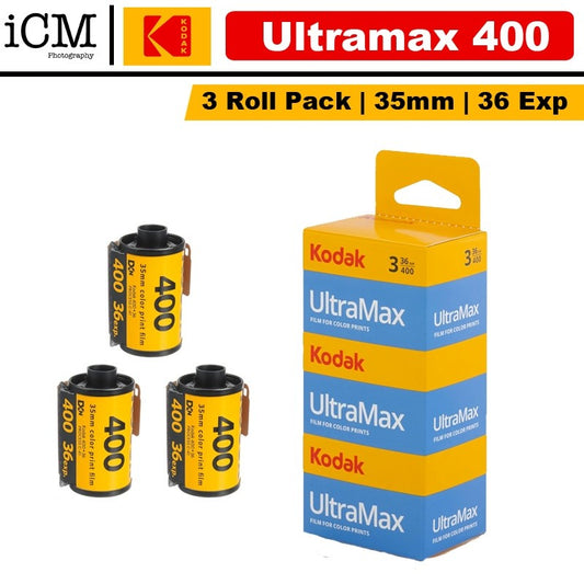 Kodak Ultramax 400 36 Exposures 3 Roll Pack