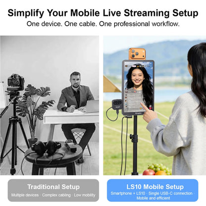 KingMa 10" Live Stream Touch Monitor for Mobile Phone Live Streaming