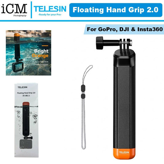 Telesin Floating Hand Grip 2.0 Floaty Bobber for GoPro, DJI & Insta360