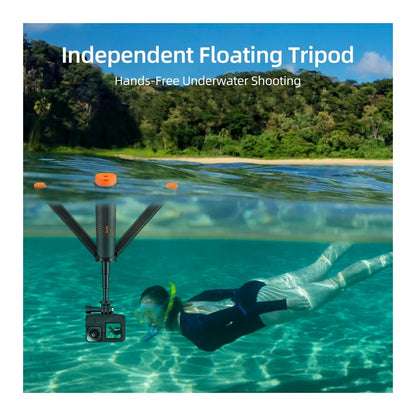 TELESIN Floating Tripod Selfie Stick Floaty bobber For DJI Insta360 GoPro Action Camera