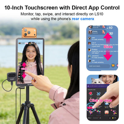 KingMa 10" Live Stream Touch Monitor for Mobile Phone Live Streaming
