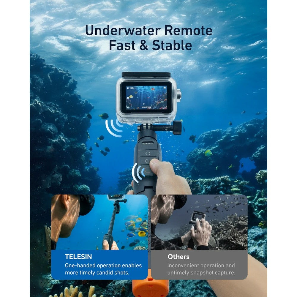 Telesin DJI Osmo Action 6 / 5 Pro / 4 Underwater Floating Remote Selfie Tripod Stick