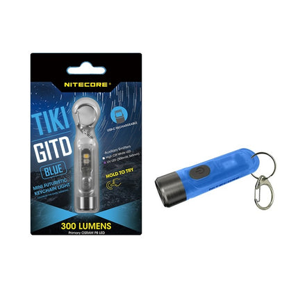 Nitecore TIKI GITD Blue Green USB Rechargeable keychain led flashlight