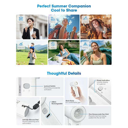 NITECORE izzcool 40 Handheld Fan Rechargeable Air Conditioner Fan Cooling Spray Mist Cooler
