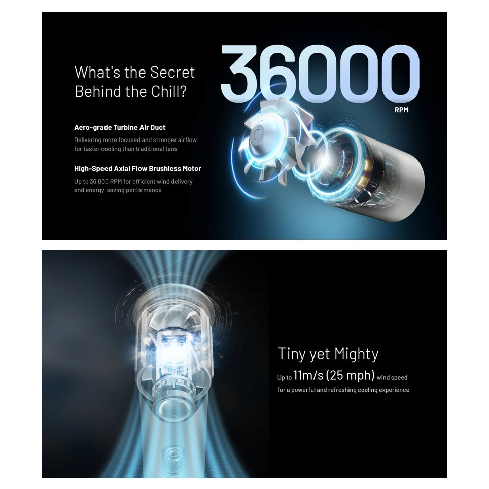 Nitecore NEF01 Mini High Speed Handheld Fan (4,000mAh)