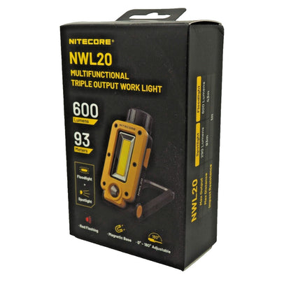 Nitecore NWL20 600 Lumens Triple Output Rechargeable Work Camping Light
