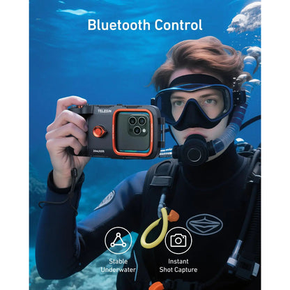 TELESIN Underwater Snorkeling 20m Diving Phone Waterproof Case Universal Underwater Diving Housing