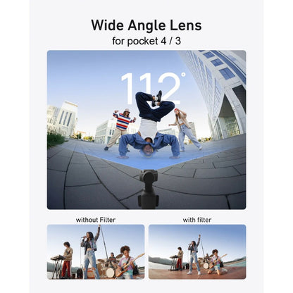 Telesin DJI Osmo Pocket 4 3 Wide Angle Lens Filter