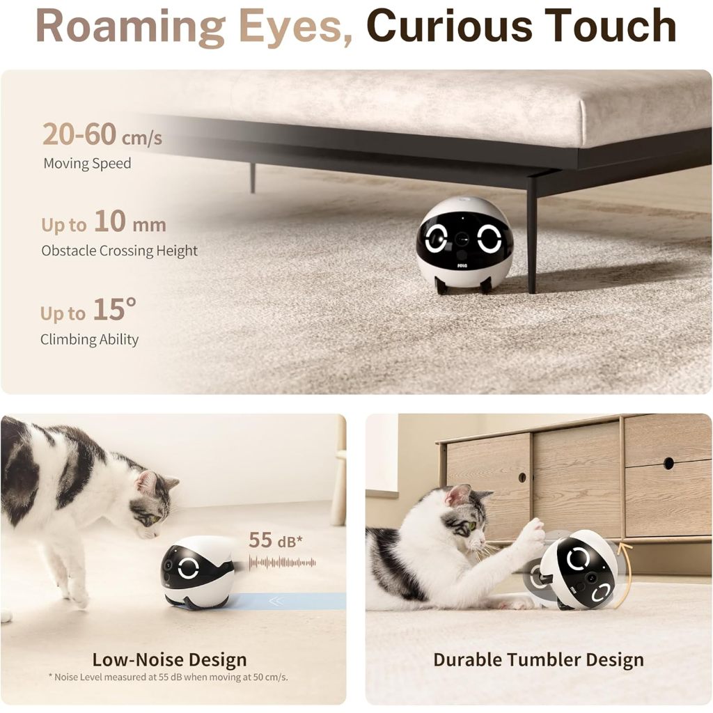 Enabot ROLA Mini 2K Camera Robot 2-Way Talk Night Vision Motion Detection video Recording