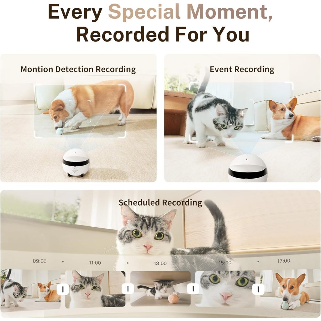 Enabot ROLA Mini 2K Camera Robot 2-Way Talk Night Vision Motion Detection video Recording