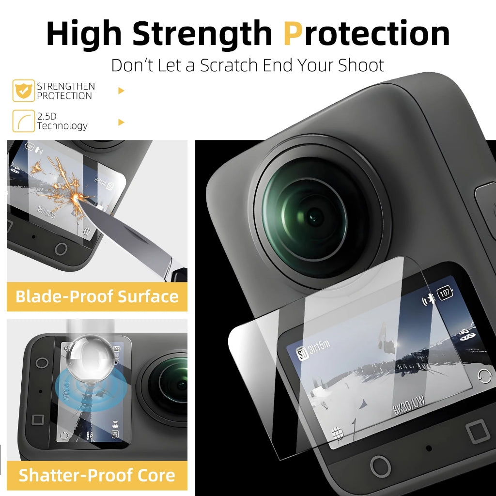 DJI Osmo 360 Ultra 9H HD Tempered Glass  Screen Protector