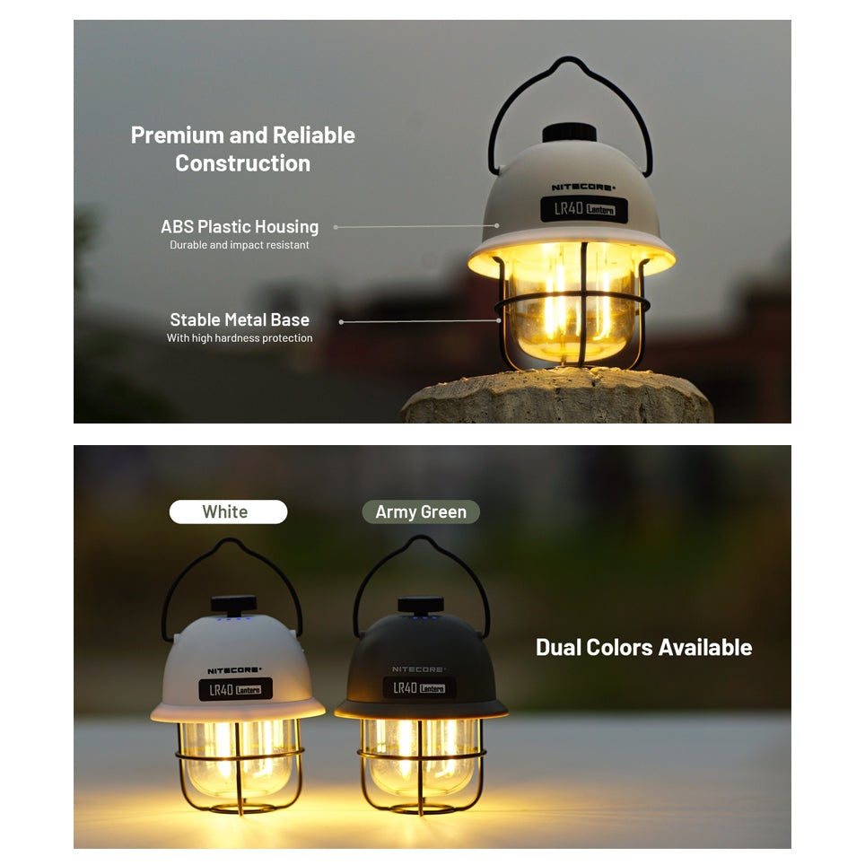 NITECORE LR40 Multifunctional USB-C Rechargeable Camping Lantern