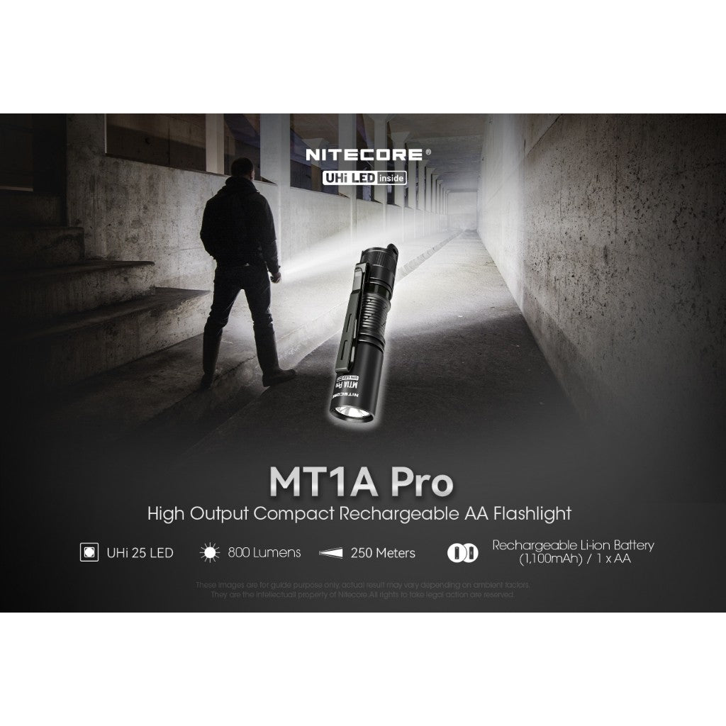 Nitecore MT1A Pro 800 Lumen Rechargeable EDC Flashlight