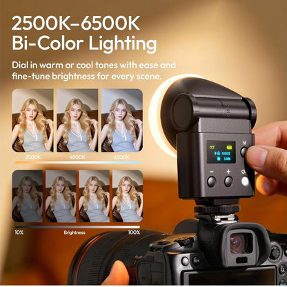 ULANZI F16R Camera Flash LED Speedlite 3-in-1 Flash & Assist & Continuous Light