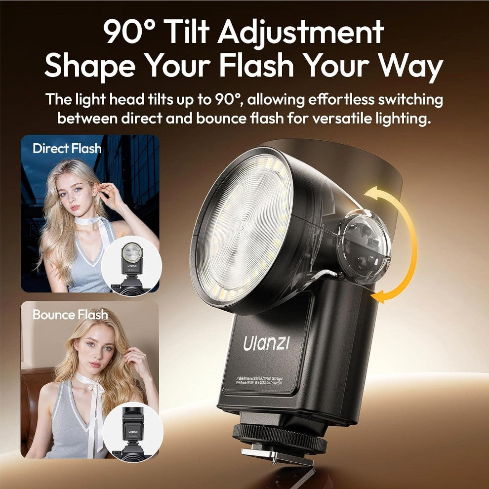ULANZI F16R Camera Flash LED Speedlite 3-in-1 Flash & Assist & Continuous Light