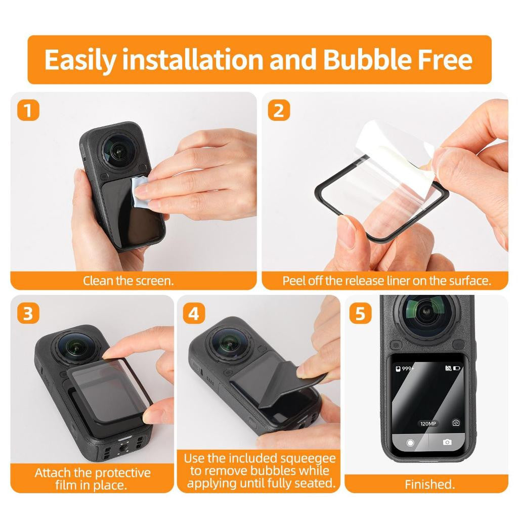 Insta360 X6 3D Curved Tempered Glass Screen Protector