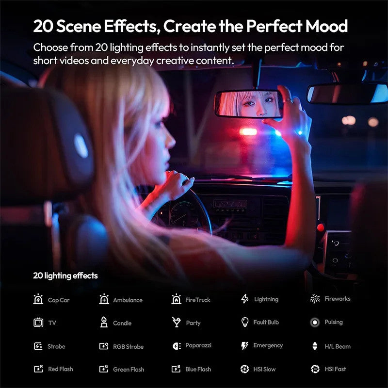Ulanzi PL15RGB RGB Ring Light Handheld Fill Light Magnetic for DJI Pocket 3 Vlog