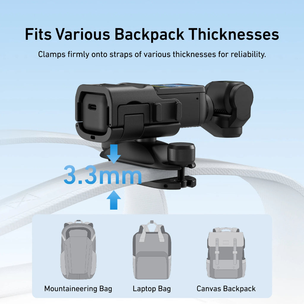 Telesin DJI Osmo Pocket 4 3 Quick-release Backpack Strap Mount