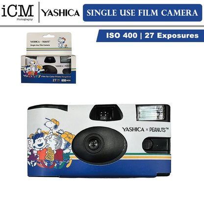 YASHICA Peanuts Blue Sky Snoopy Squad 35mm Single Use Film Disposable Camera