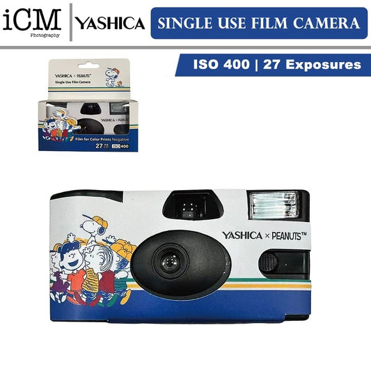 YASHICA Peanuts Blue Sky Snoopy Squad 35mm Single Use Film Disposable Camera