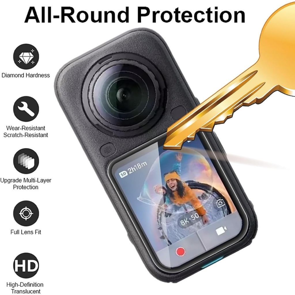 Insta360 X6 3D Curved Tempered Glass Screen Protector