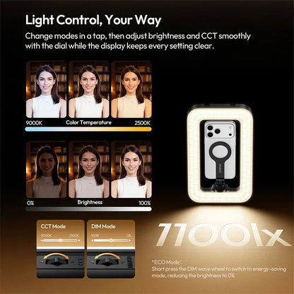 Ulanzi PL15RGB RGB Ring Light Handheld Fill Light Magnetic for DJI Pocket 3 Vlog