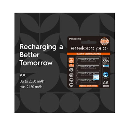 Panasonic eneloop pro AA Ni-MH Rechargeable Batteries