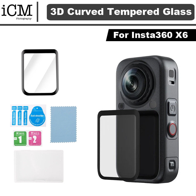 Insta360 X6 3D Curved Tempered Glass Screen Protector