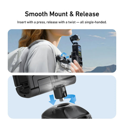 Telesin DJI Osmo Pocket 4 3 Quick-release Backpack Strap Mount