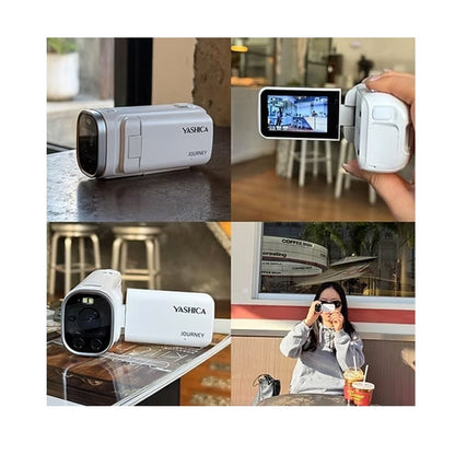 Yashica Journey Pocket 4K Camcorder Retro Vlogging Camera Swivel Screen 3x Optical Zoom