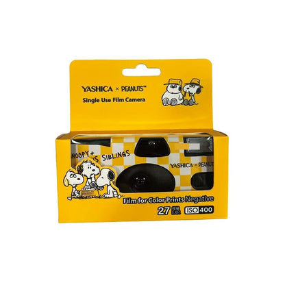 YASHICA Yellow Snoopy & His Siblings 35mm Single Use Diposable Film Camera