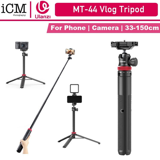Ulanzi MT-44 Extendable Vlog Selfe Stick Tripod 2502B for Smartphone Camera