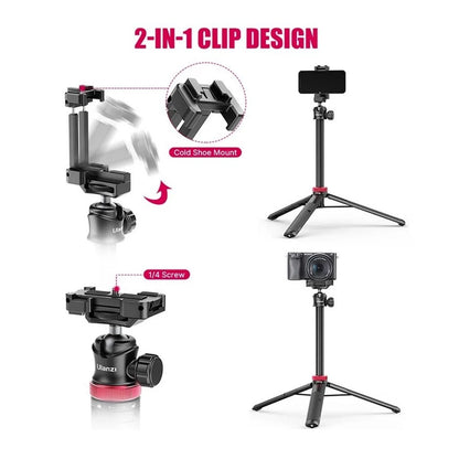 Ulanzi MT-44 Extendable Vlog Selfe Stick Tripod 2502B for Smartphone Camera