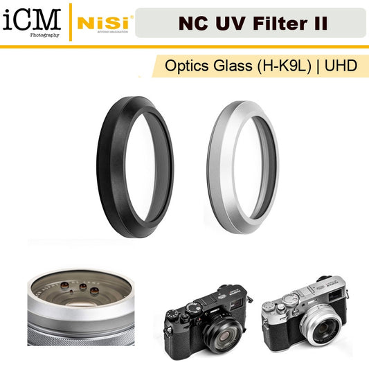 NiSi UHD NC UV Filter II for Fujifilm X100/X100S/X100F/X100T/X100V/X100VI (Black / Silver)