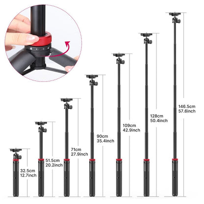 Ulanzi MT-44 Extendable Vlog Selfe Stick Tripod 2502B for Smartphone Camera