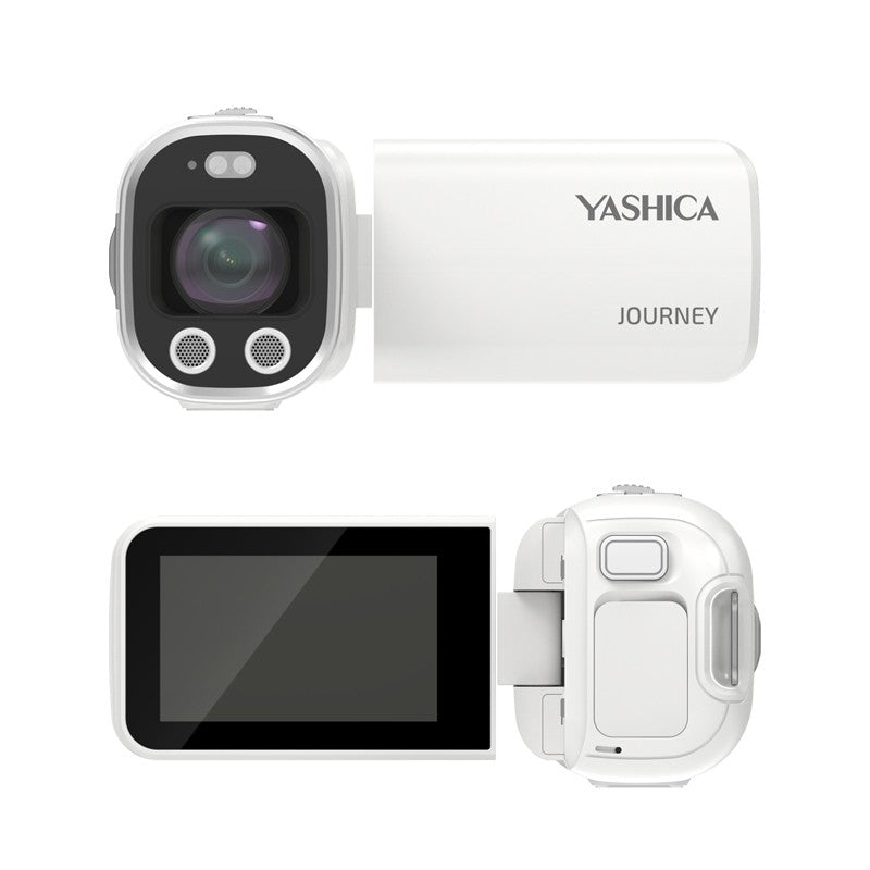 Yashica Journey Pocket 4K Camcorder Retro Vlogging Camera Swivel Screen 3x Optical Zoom