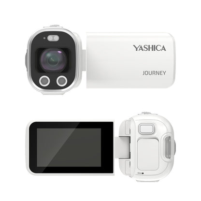 Yashica Journey Pocket 4K Camcorder Retro Vlogging Camera Swivel Screen 3x Optical Zoom