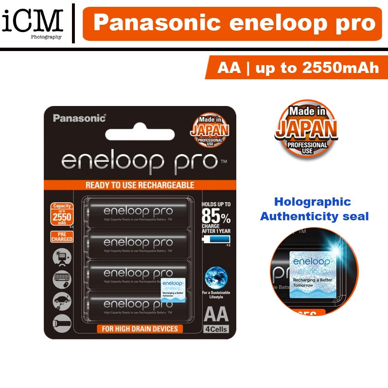 Panasonic eneloop pro AA Ni-MH Rechargeable Batteries