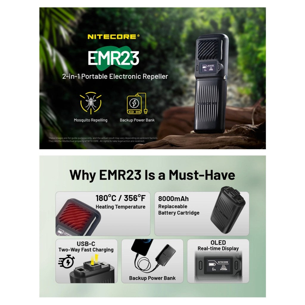 Nitecore EMR23 2-in-1 Electronic Mosquito Repellent Powerbank