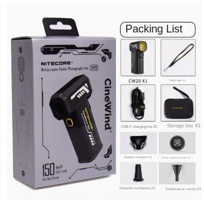 Nitecore Handheld Turbo Fan (150km/h) Multipurpose Pocket Photography Fan